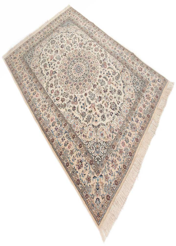 6' 7 x 10' 4 Hand Knotted Nain Persian Wool Rug