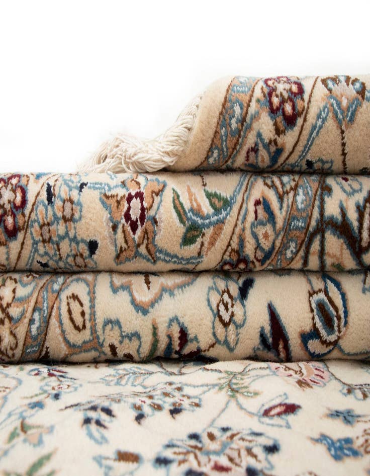 Detail image of 6' 7 x 10' 4 Hand Knotted Nain Persian Wool Rug
