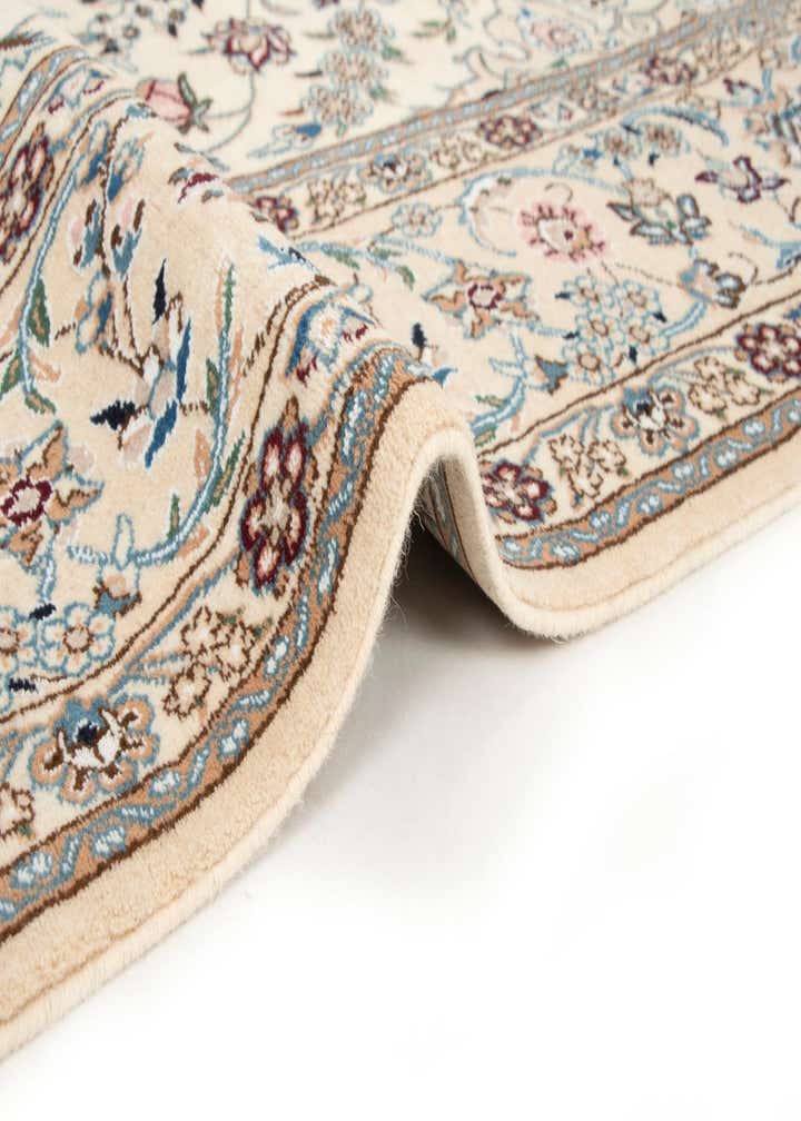 6' 7 x 10' 4 Hand Knotted Nain Persian Wool Rug