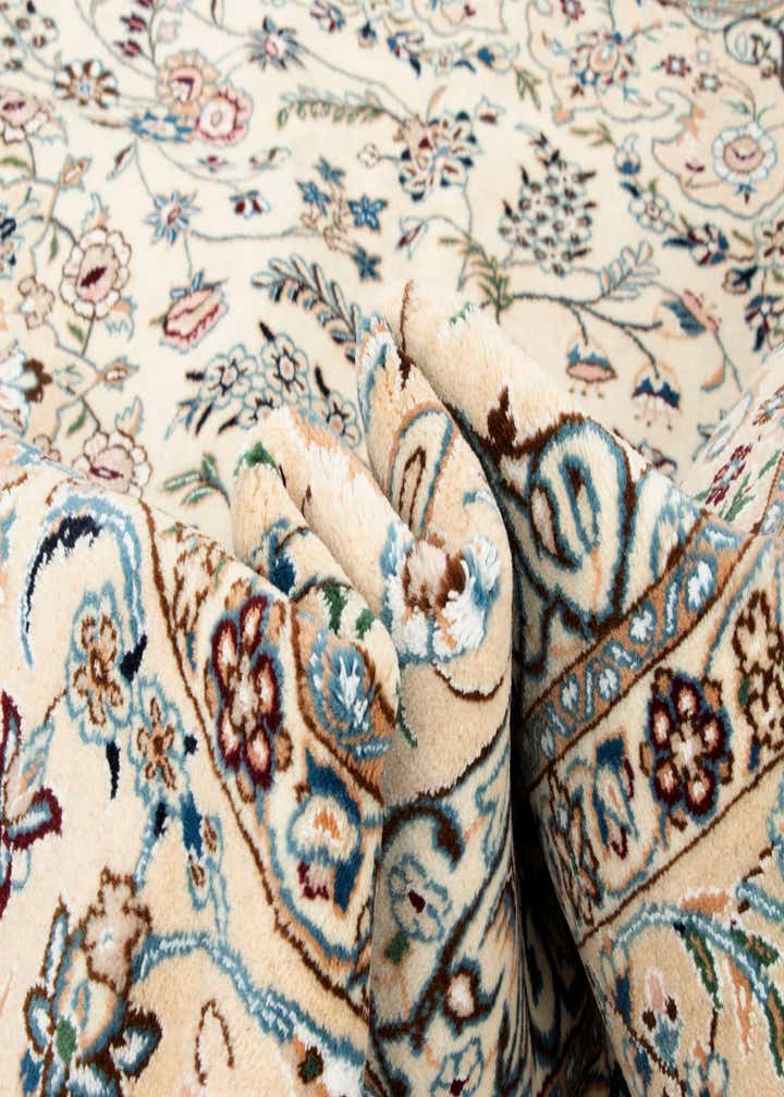 6' 7 x 10' 4 Hand Knotted Nain Persian Wool Rug
