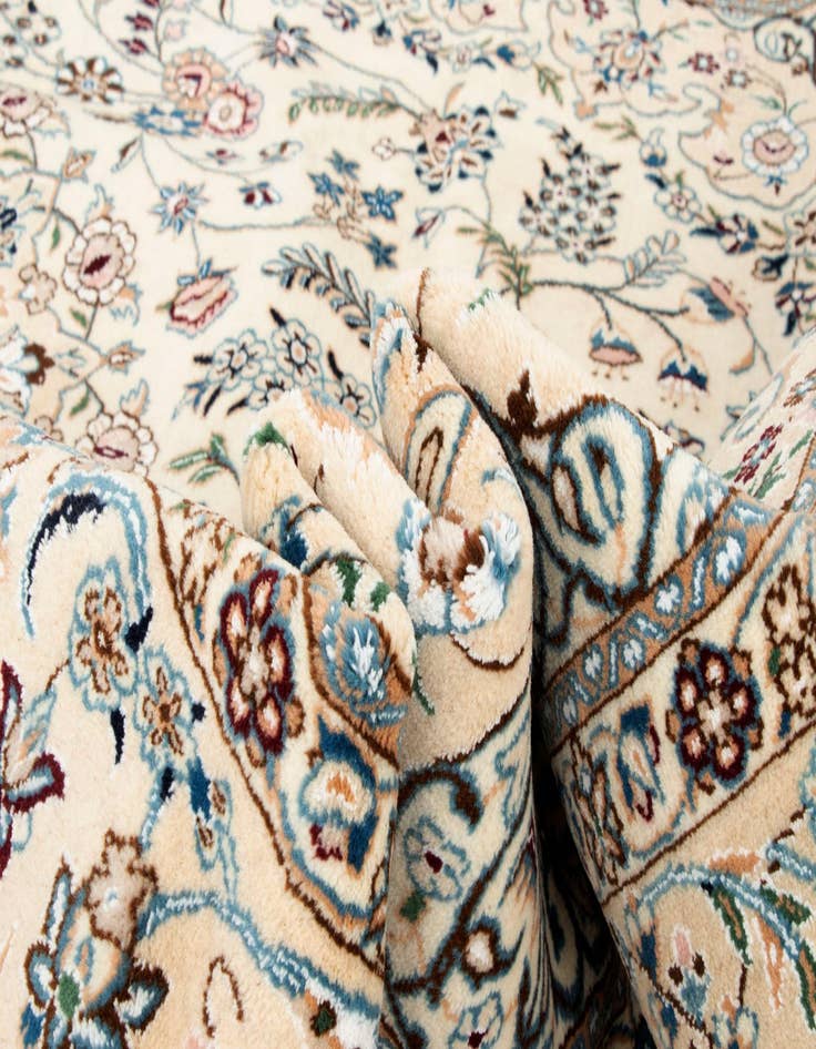 Detail image of 6' 7 x 10' 4 Hand Knotted Nain Persian Wool Rug