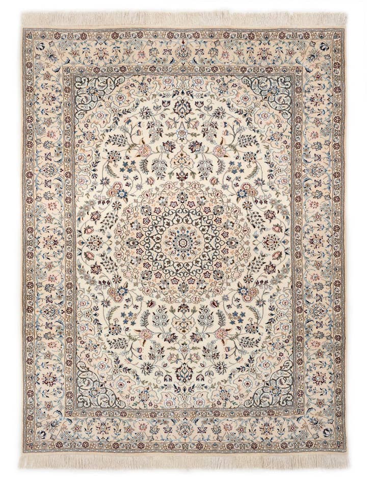 Detail image of 6' 7 x 10' 4 Hand Knotted Nain Persian Wool Rug
