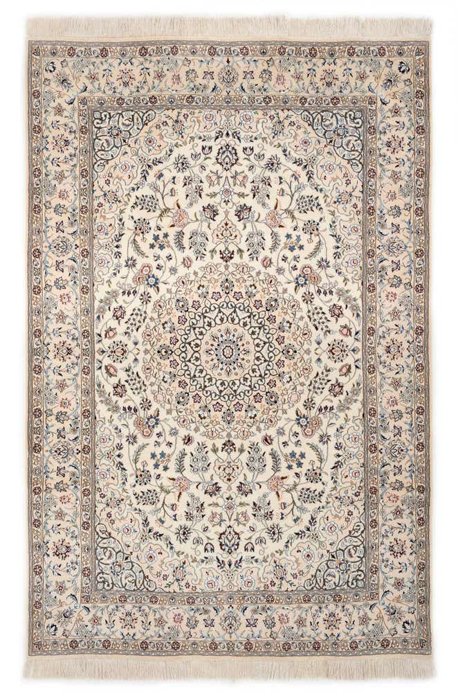 6' 7 x 10' 4 Hand Knotted Nain Persian Wool Rug
