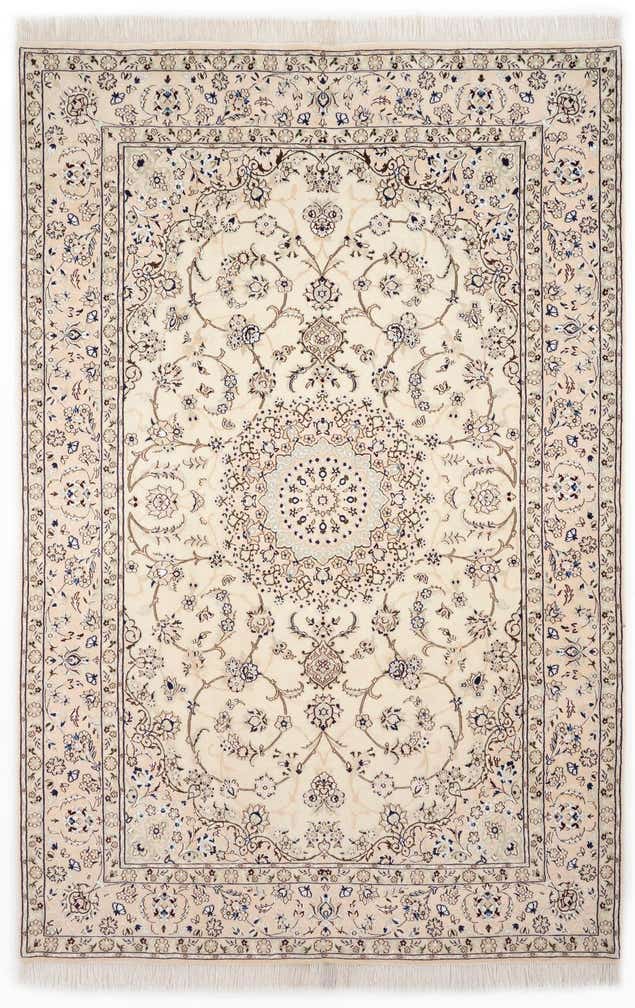 6' 5 x 9' 11 Hand Knotted Nain Persian Rug