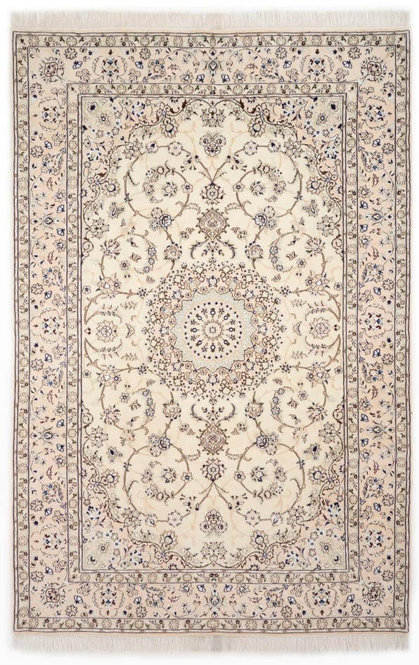 Detail image of 6' 5 x 9' 11 Hand Knotted Nain Persian Rug