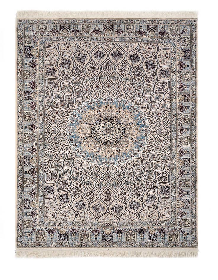 Detail image of 6' 9 x 9' 11 Hand Knotted Nain Persian Rug