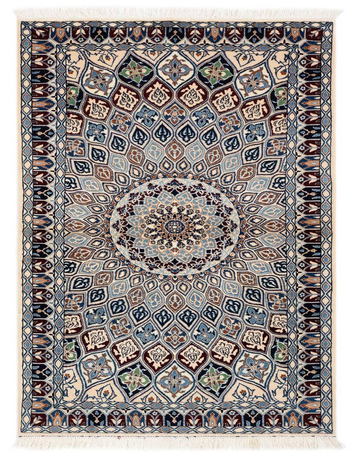 Detail image of 3' 1 x 5' 2 Hand Knotted Nain Persian Rug