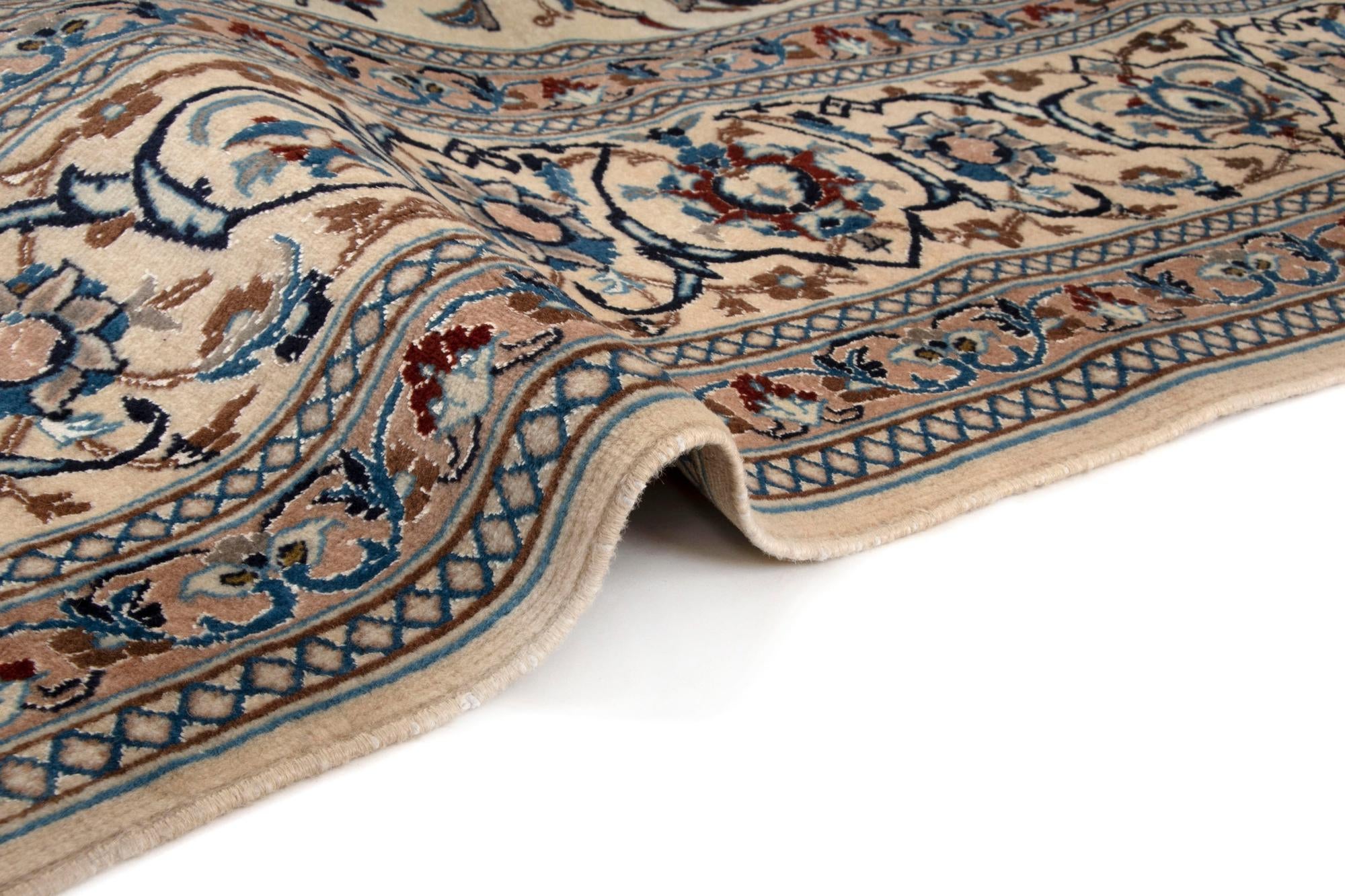 8' 6 x 12' 1 Hand Knotted Nain Persian Rug