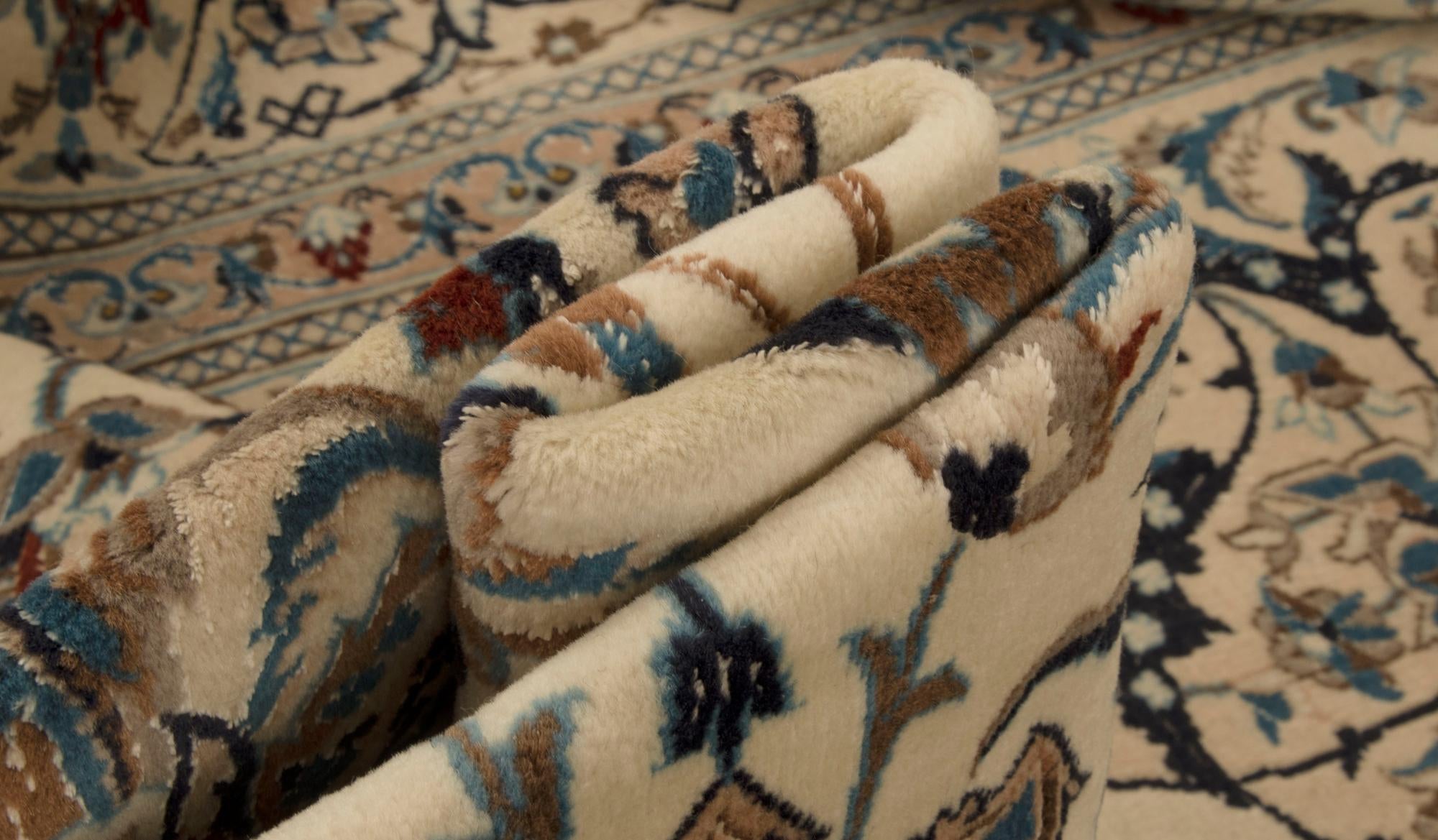 8' 6 x 12' 1 Hand Knotted Nain Persian Rug