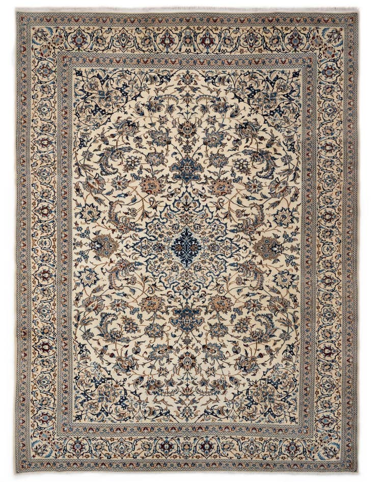 Detail image of 8' 6 x 12' 1 Hand Knotted Nain Persian Rug
