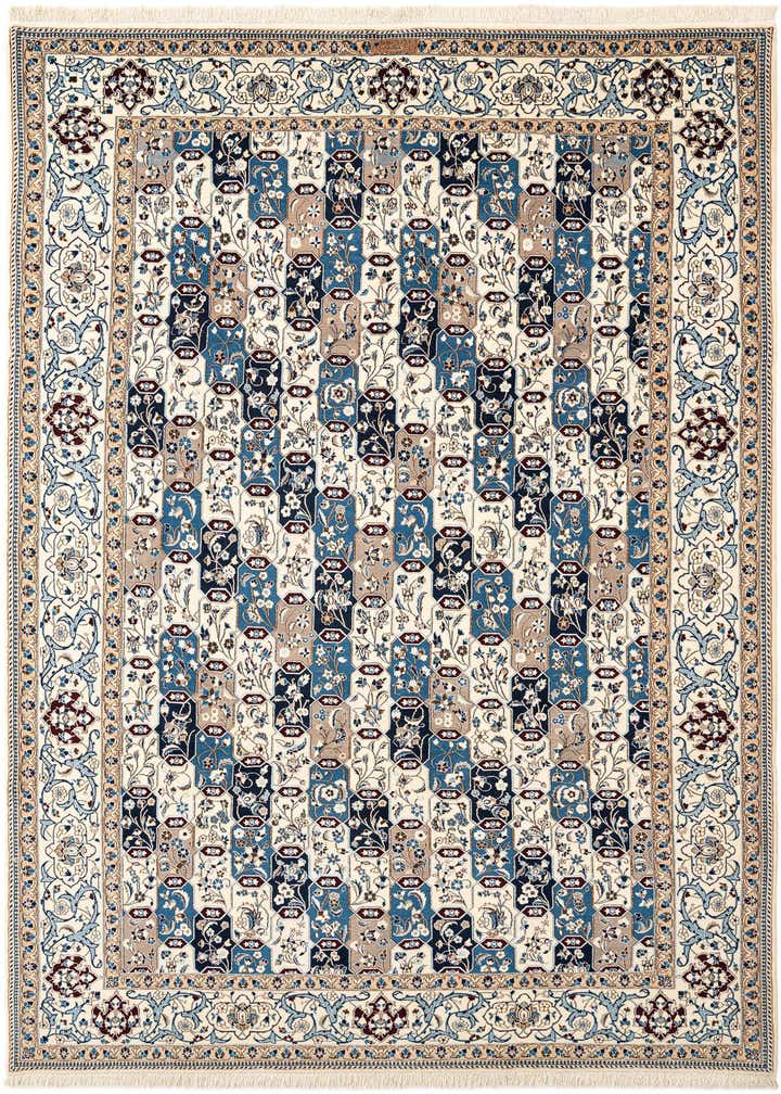 6' 7 x 9' 10 Hand Knotted Nain Rug