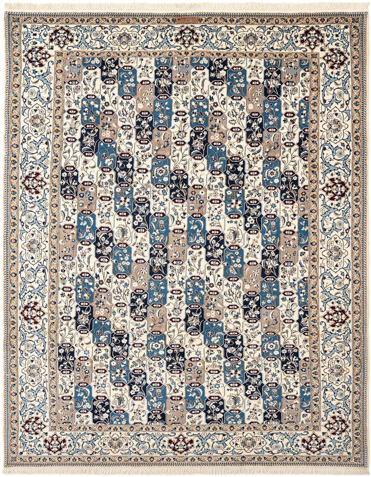 Detail image of 6' 7 x 9' 10 Hand Knotted Nain Rug