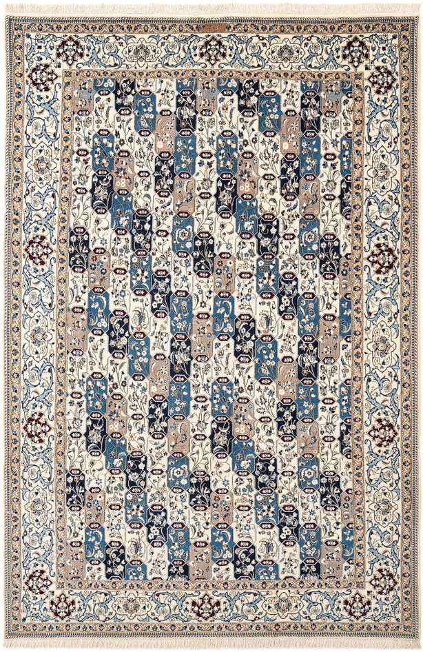 Detail image of 6' 7 x 9' 10 Hand Knotted Nain Rug