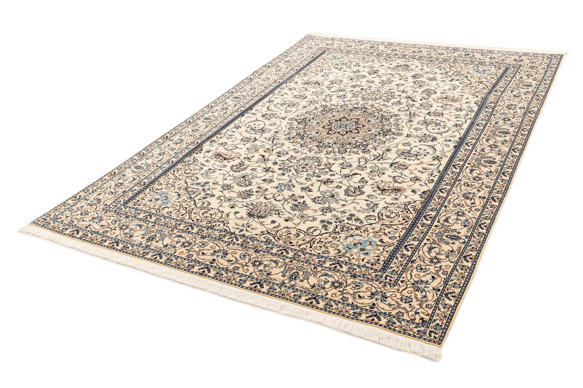 6' 11 x 10' 1 Hand Knotted Nain Rug