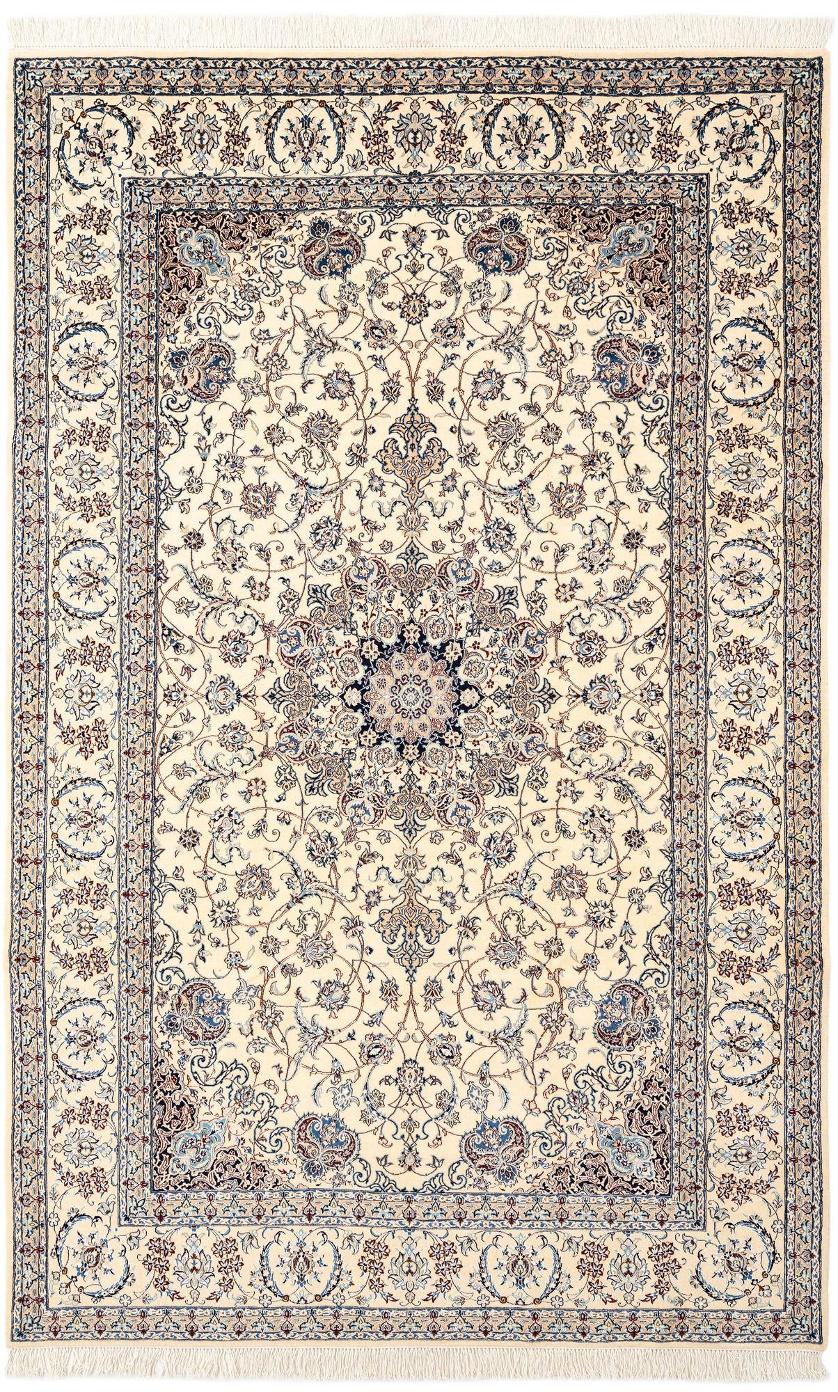 6' 8 x 10' 4 Hand Knotted Nain Rug