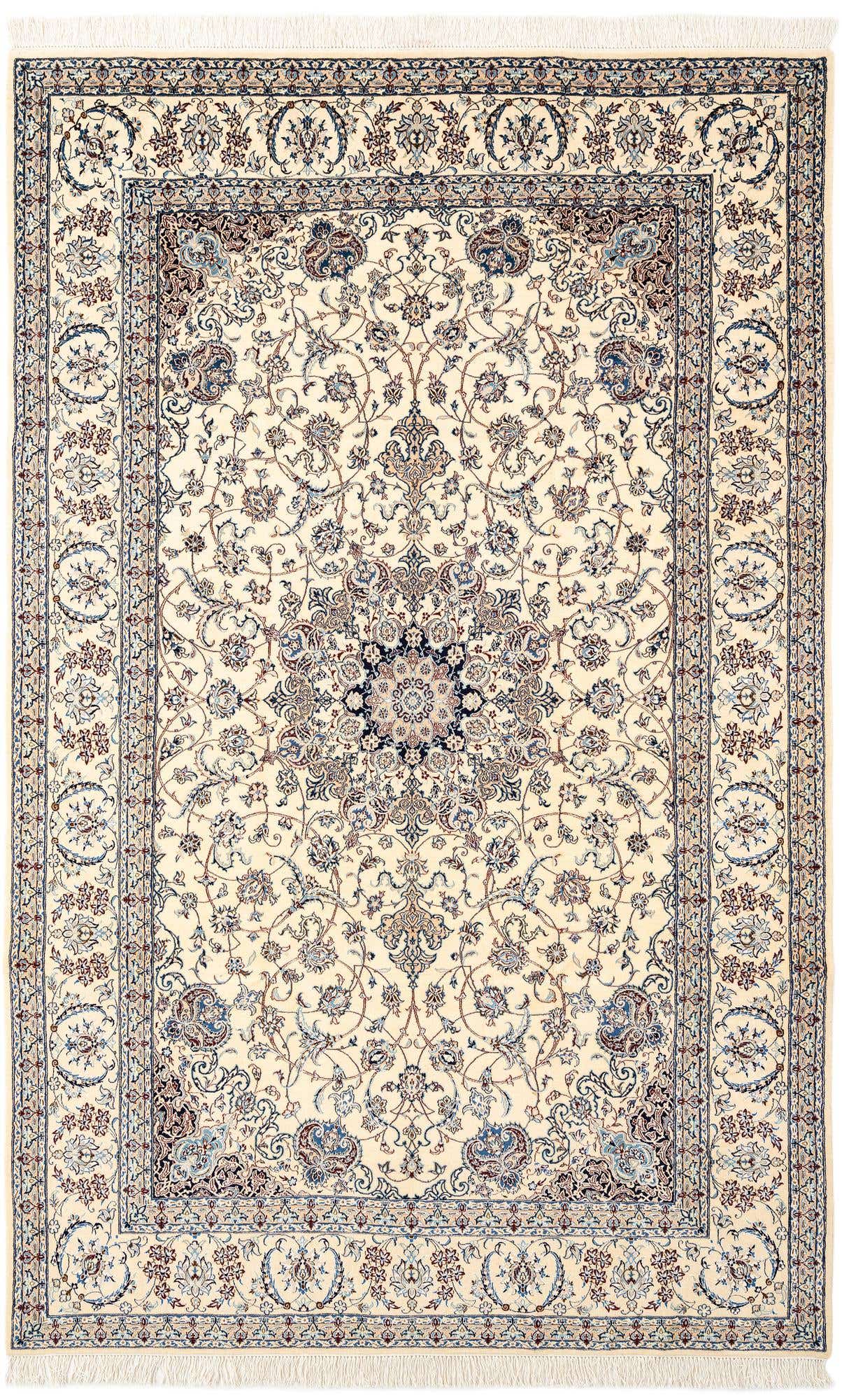 6' 8 x 10' 4 Hand Knotted Nain Rug