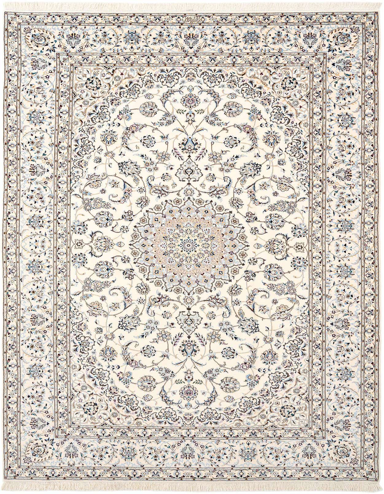 6' 9 x 10' 3 Hand Knotted Nain Rug