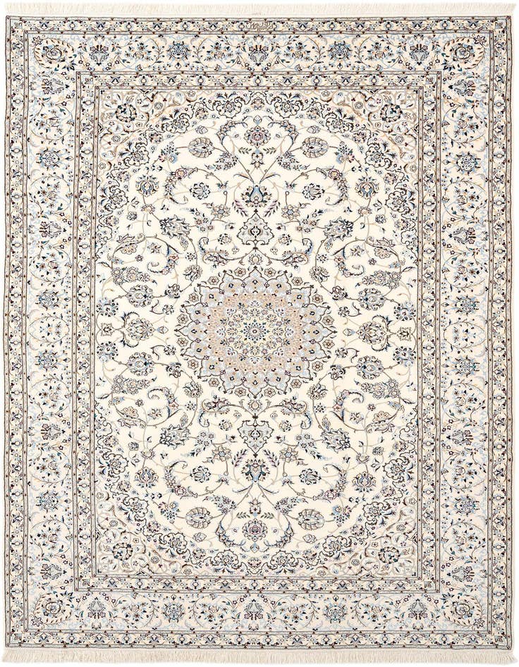 Detail image of 6' 9 x 10' 3 Hand Knotted Nain Rug