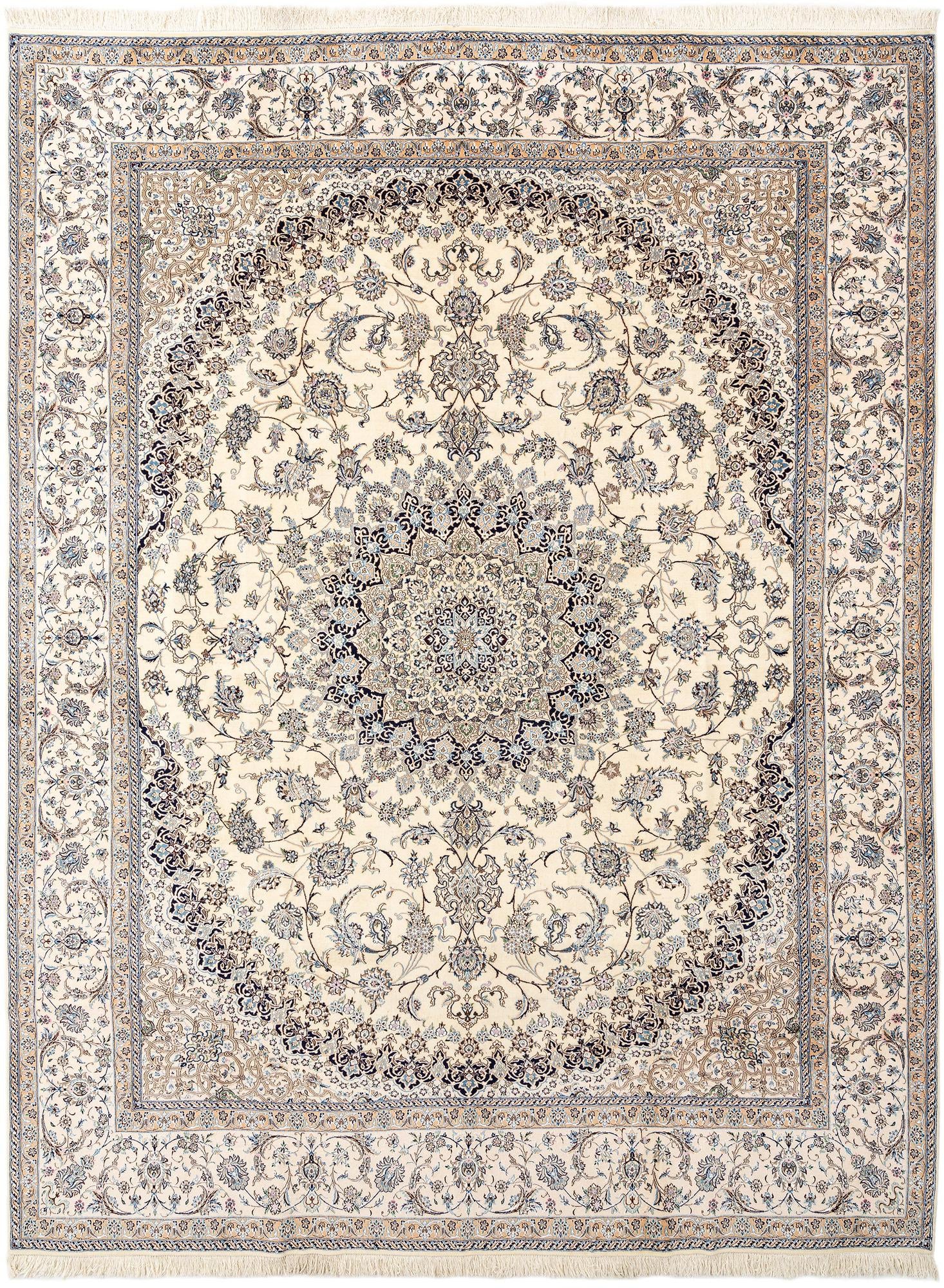 10' x 13' 4 Hand Knotted Nain Rug