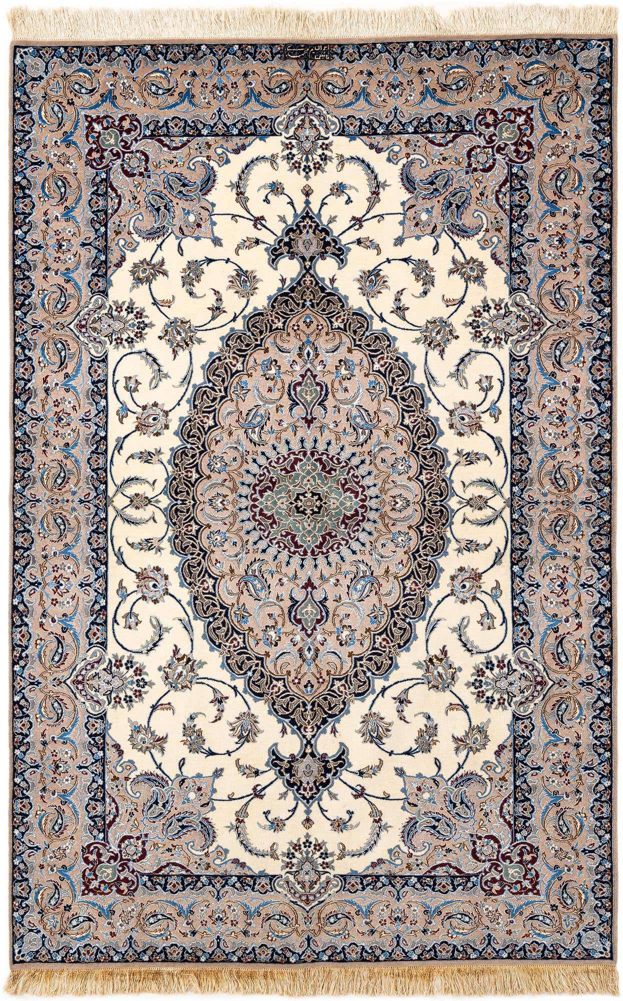 4' 4 x 6' 7 Hand Knotted Nain Rug