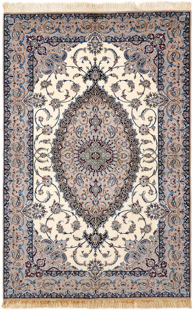 4' 4 x 6' 7 Hand Knotted Nain Rug