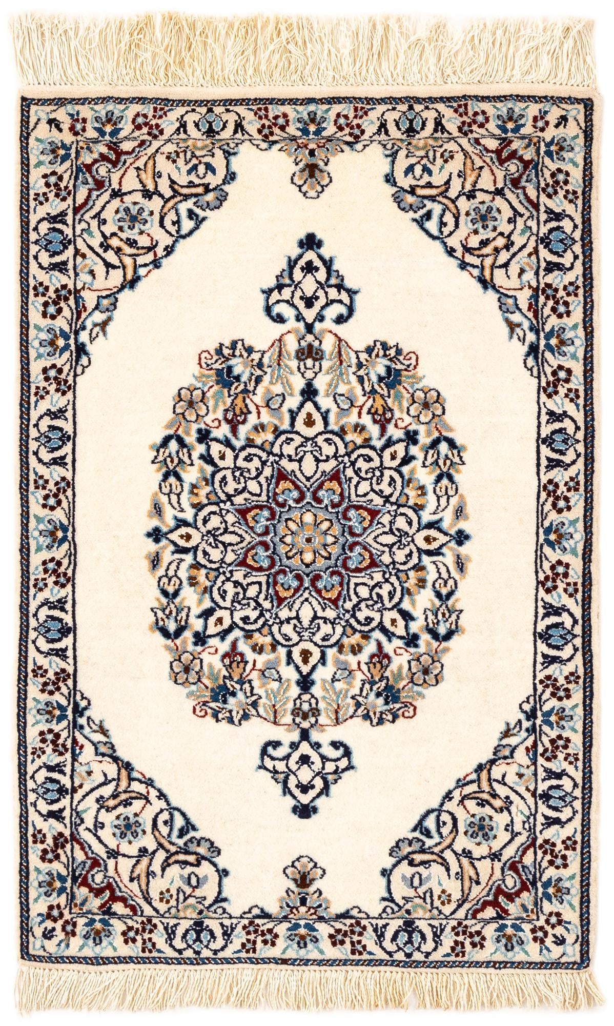 1' 9 x 2' 7 Hand Knotted Nain Rug
