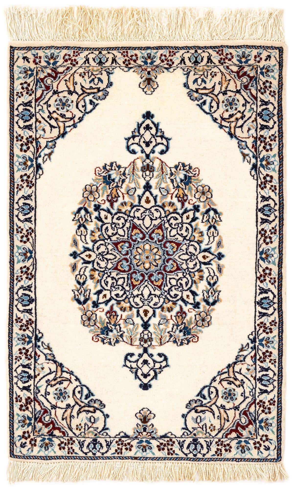 1' 9 x 2' 7 Hand Knotted Nain Rug