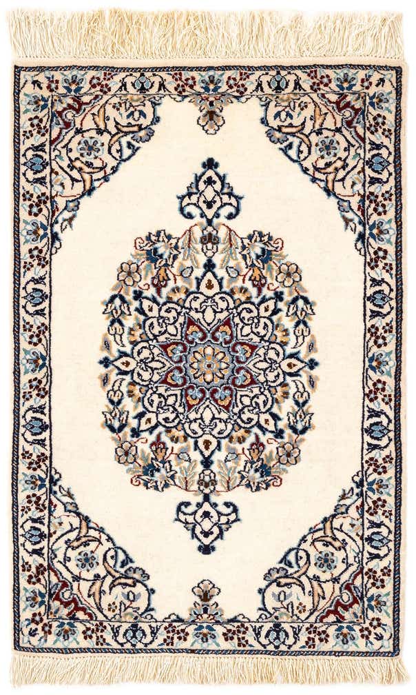 1' 9 x 2' 7 Hand Knotted Nain Rug