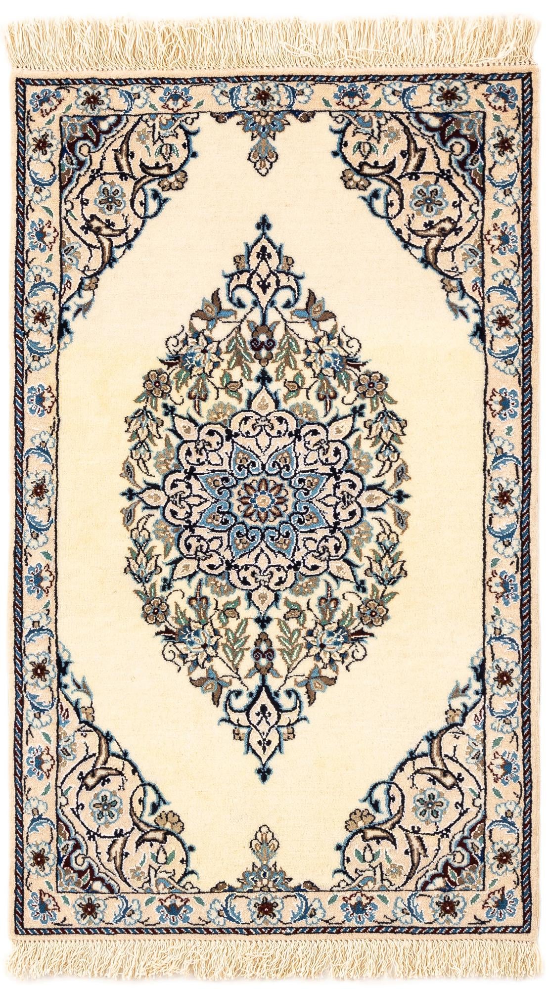 1' 8 x 2' 9 Hand Knotted Nain Rug