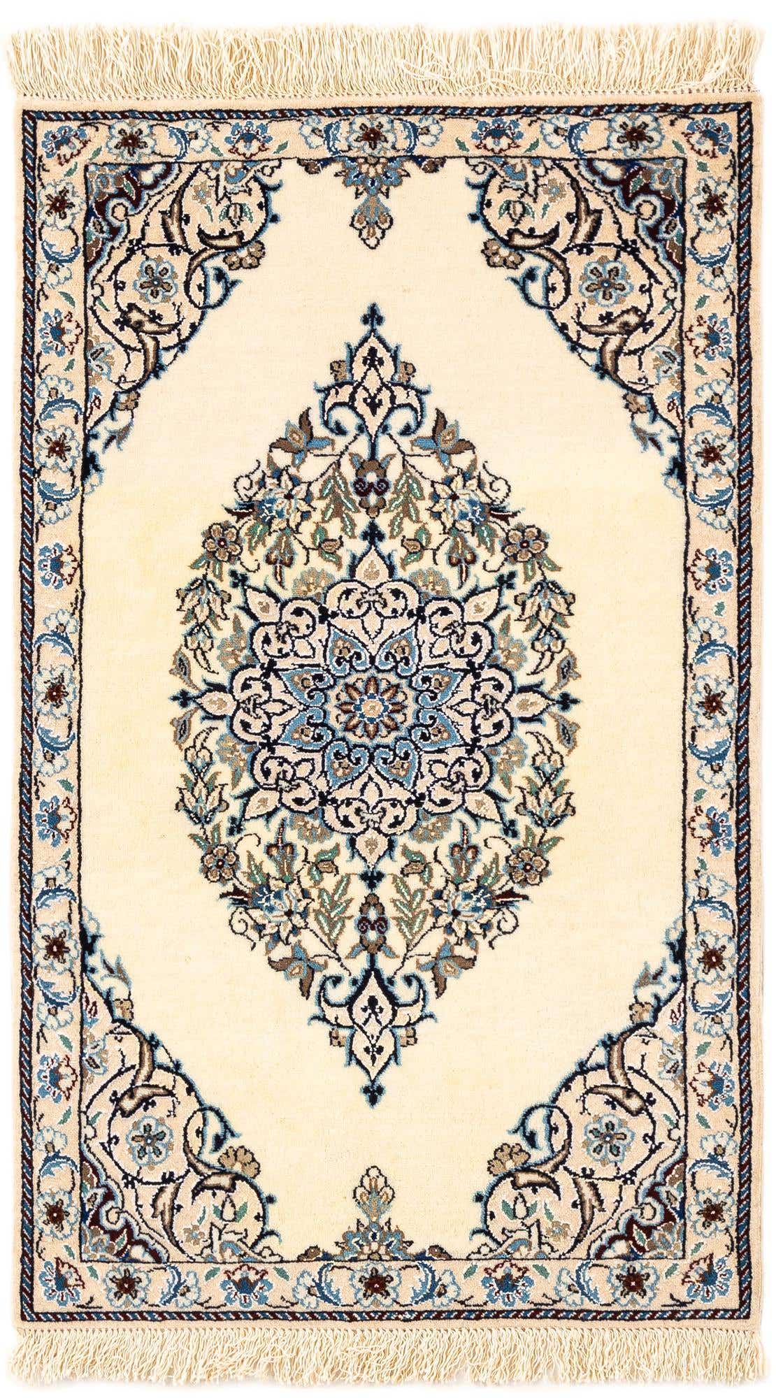 1' 8 x 2' 9 Hand Knotted Nain Rug