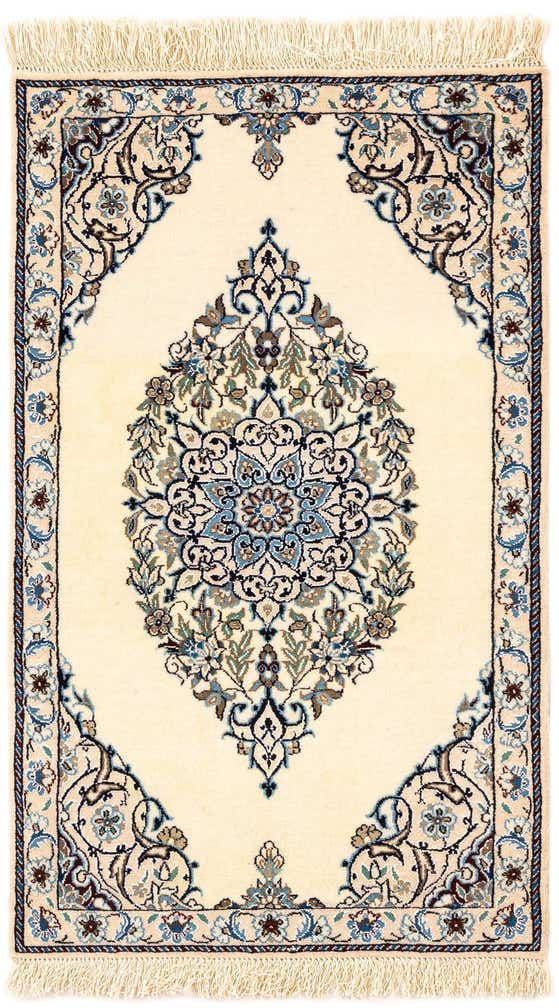 1' 8 x 2' 9 Hand Knotted Nain Rug