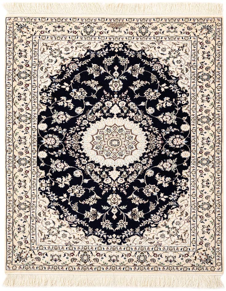 Detail image of 3' 3 x 5' 2 Hand Knotted Nain Rug