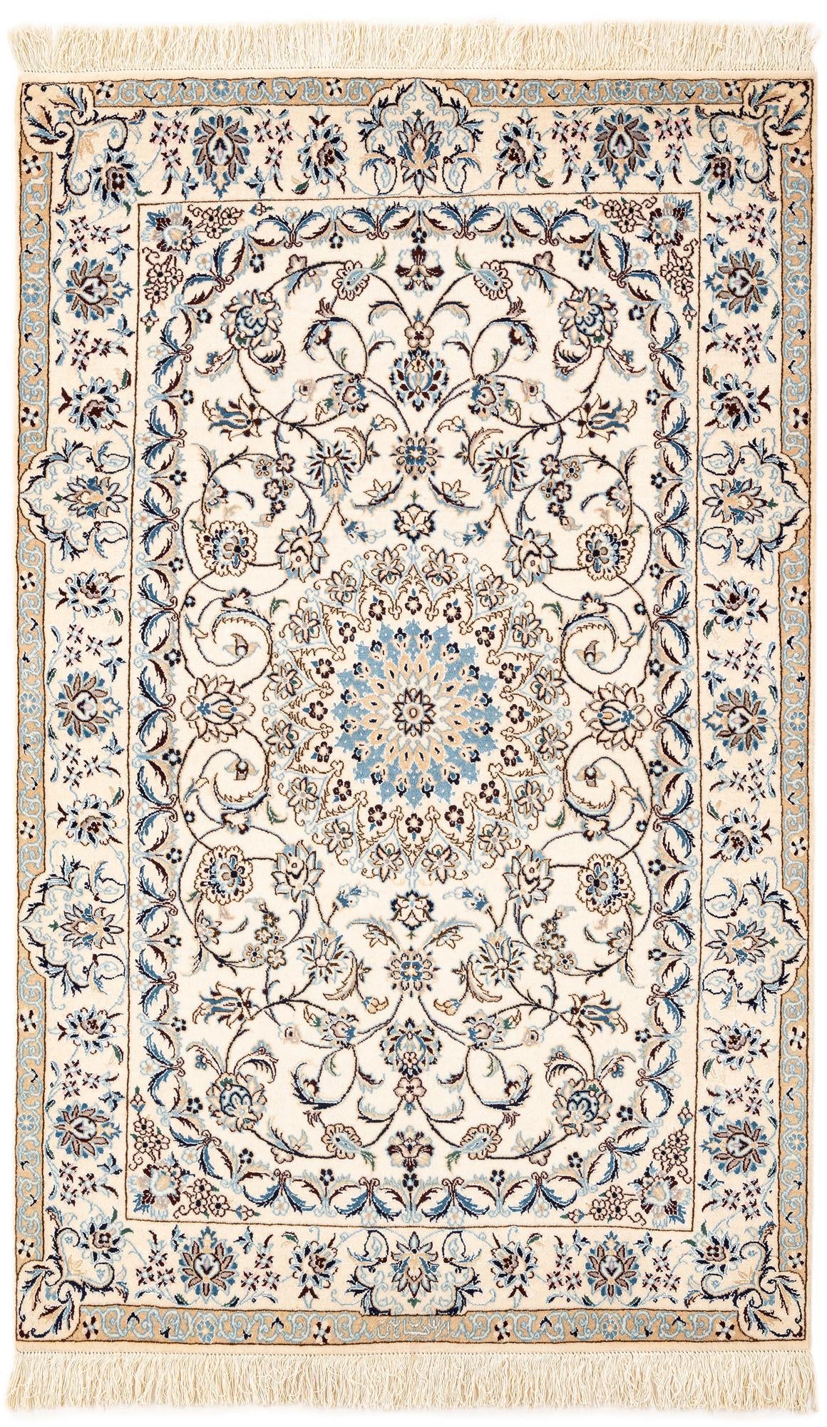 3' 5 x 5' 6 Hand Knotted Nain Rug