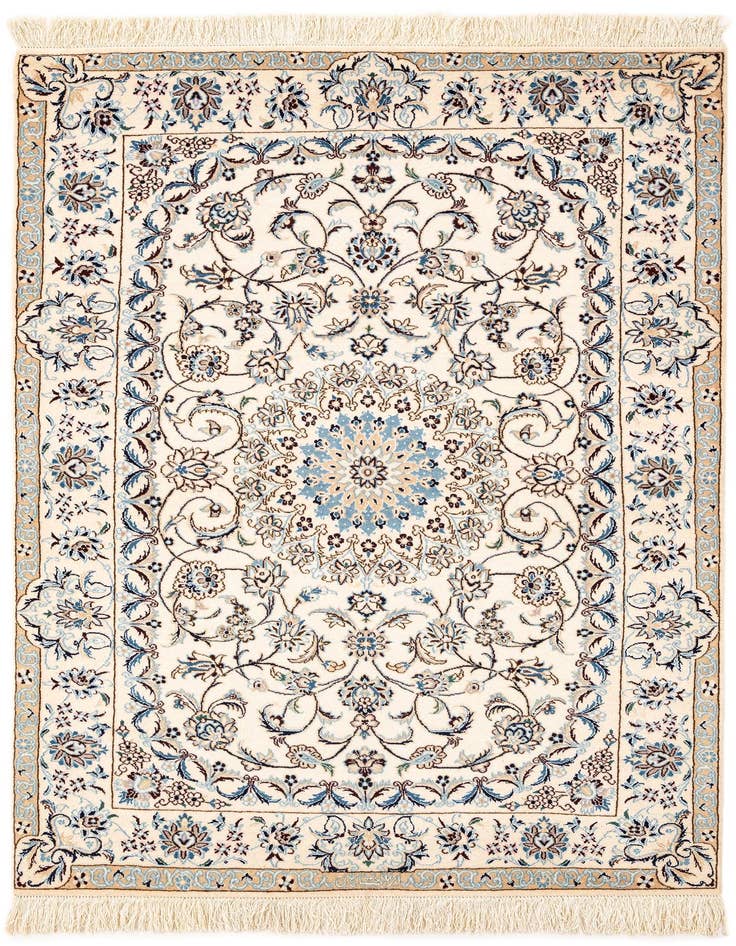 Detail image of 3' 5 x 5' 6 Hand Knotted Nain Rug