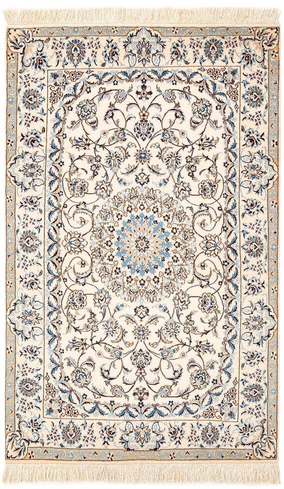 3' 5 x 5' 6 Hand Knotted Nain Rug