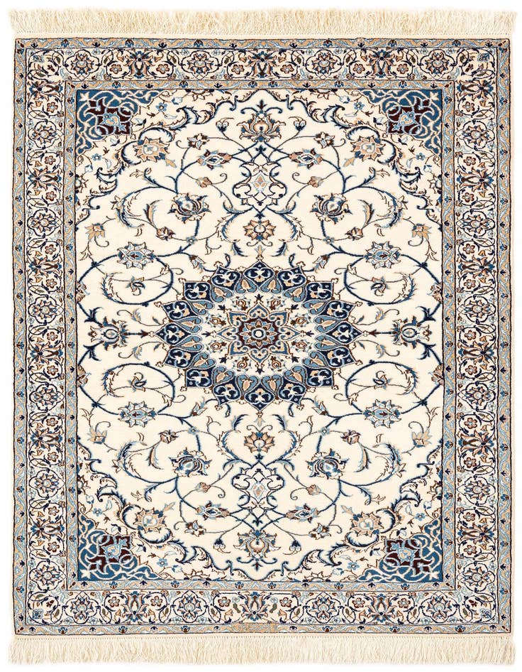 Detail image of 3' 3 x 4' 10 Hand Knotted Nain Rug