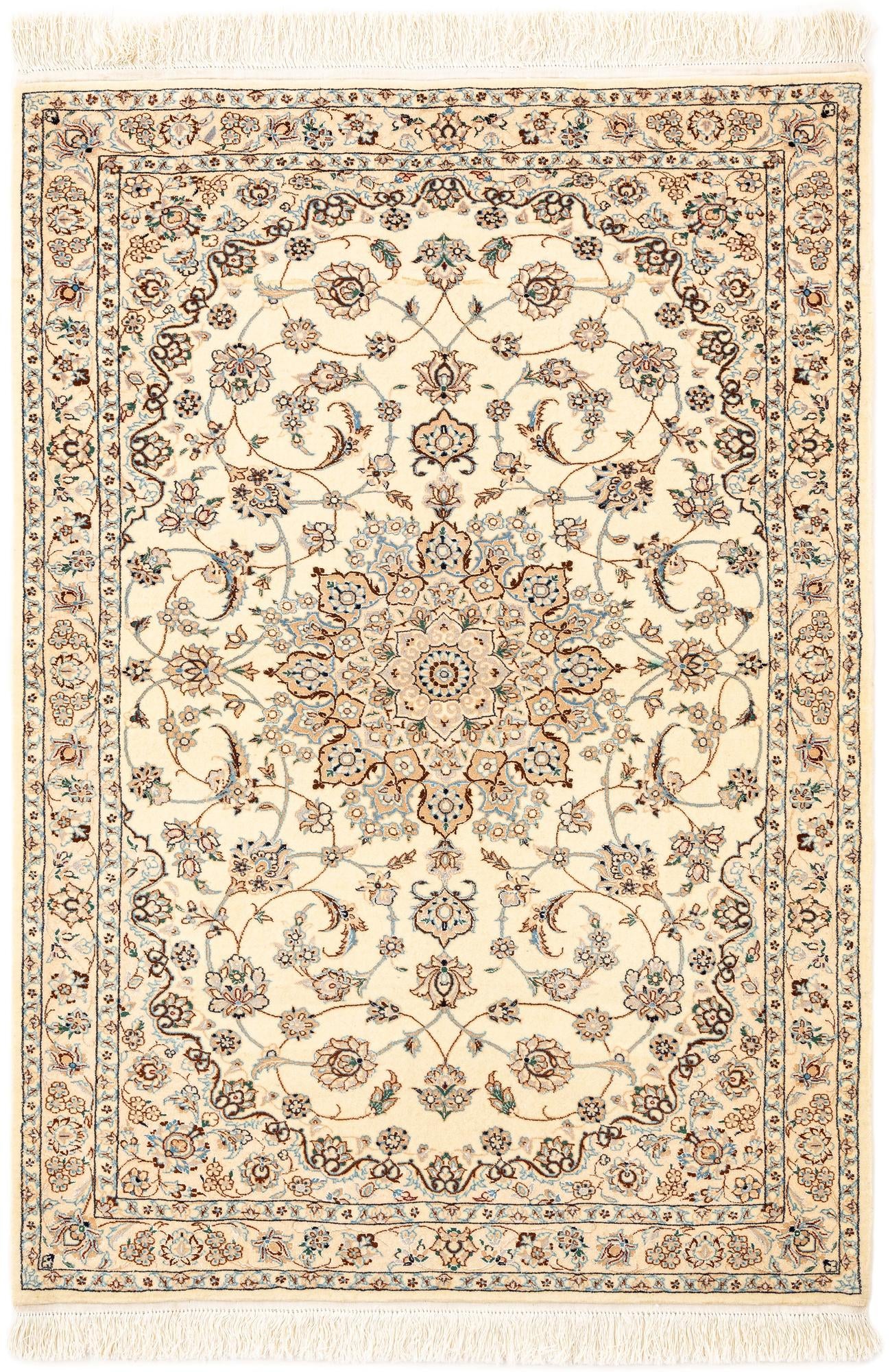 3' 5 x 5' 3 Hand Knotted Nain Rug