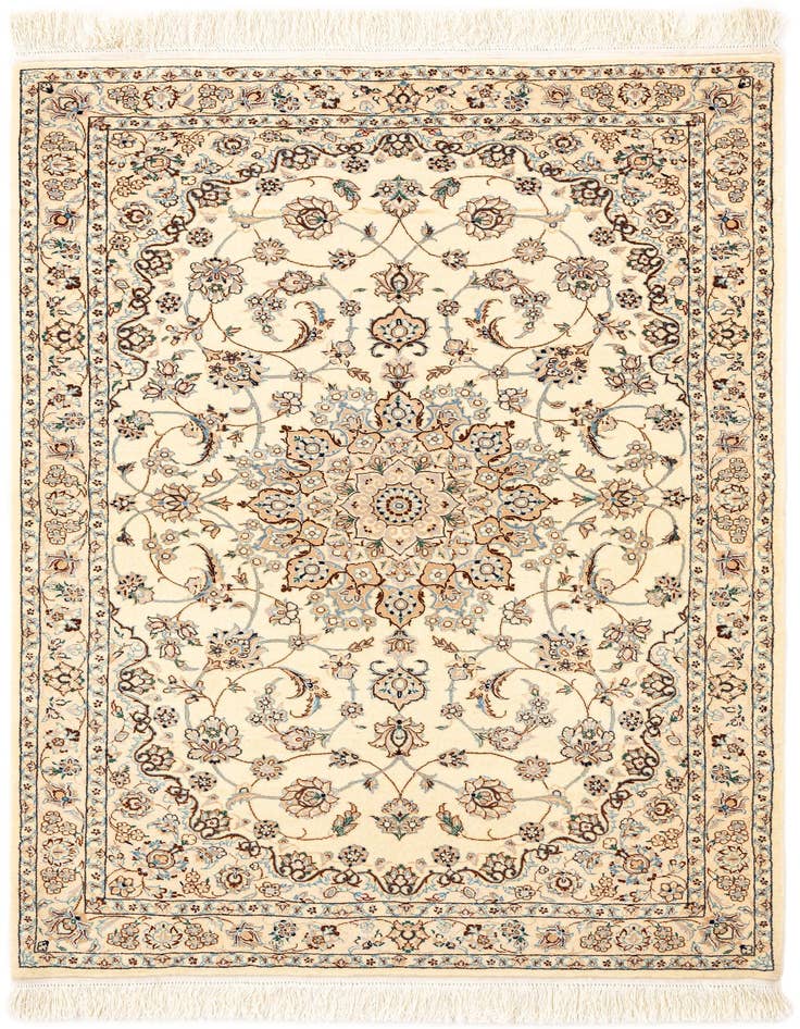 Detail image of 3' 5 x 5' 3 Hand Knotted Nain Rug
