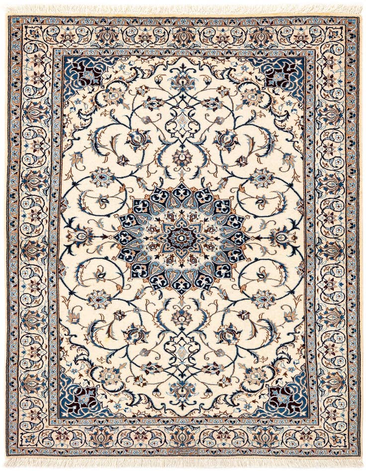 Detail image of 3' 3 x 4' 8 Hand Knotted Nain Rug