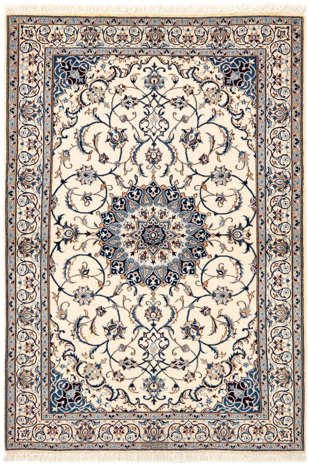 Detail image of 3' 3 x 4' 8 Hand Knotted Nain Rug