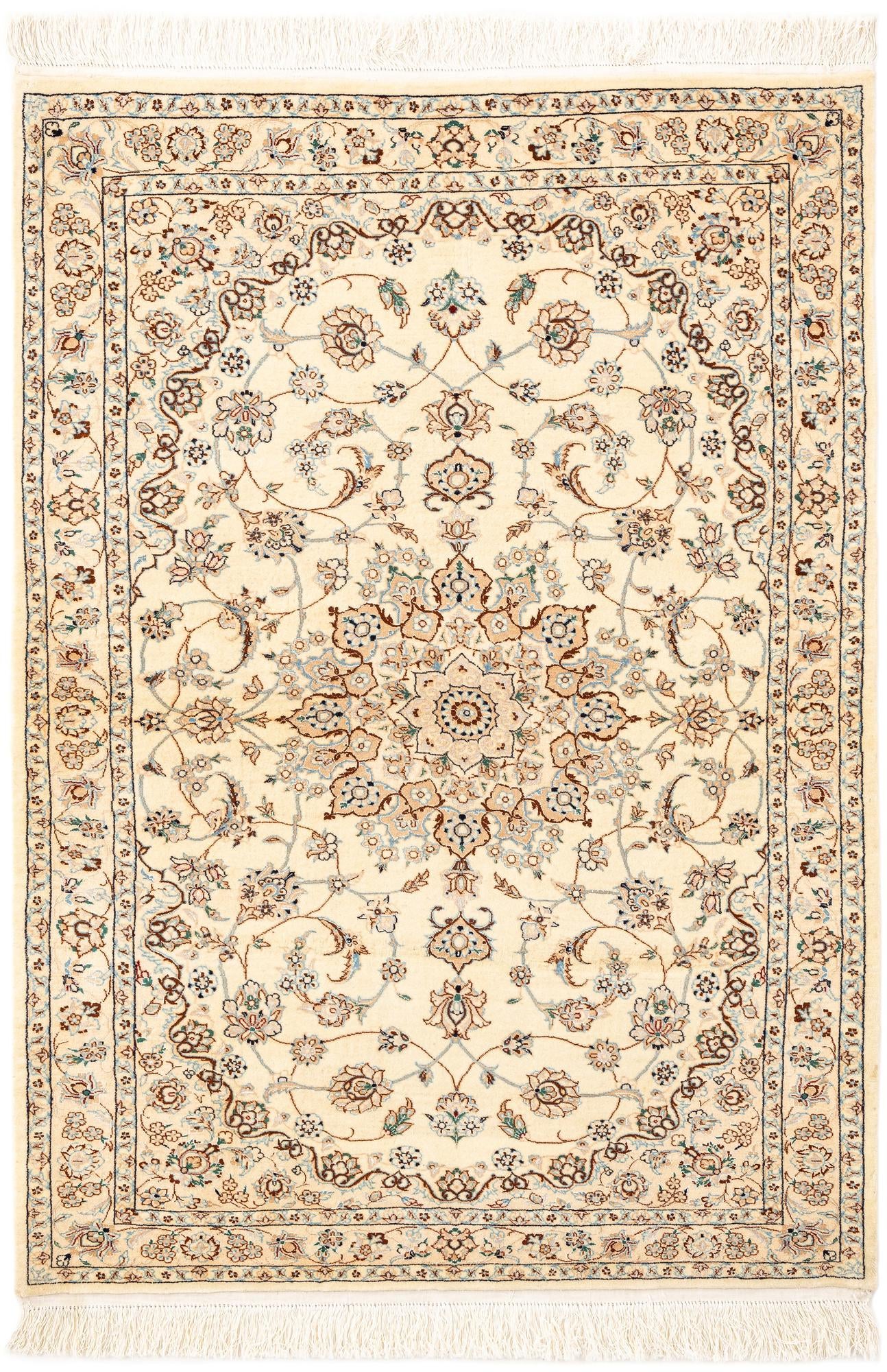 3' 5 x 4' 11 Hand Knotted Nain Rug