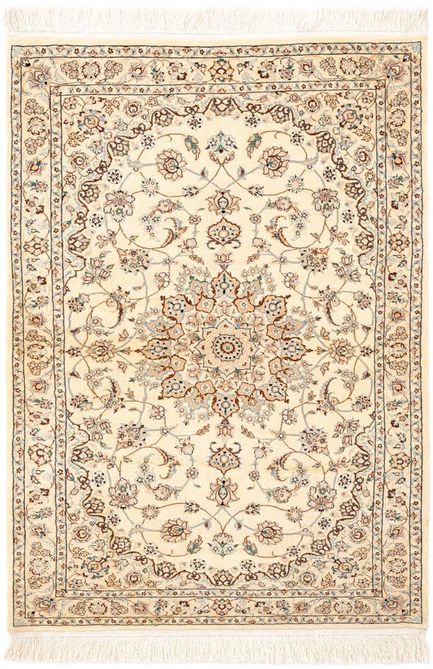 Detail image of 3' 5 x 4' 11 Hand Knotted Nain Rug