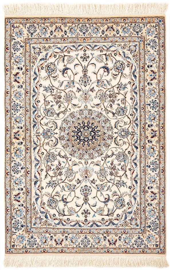 Detail image of 3' 1 x 4' 8 Hand Knotted Nain Rug