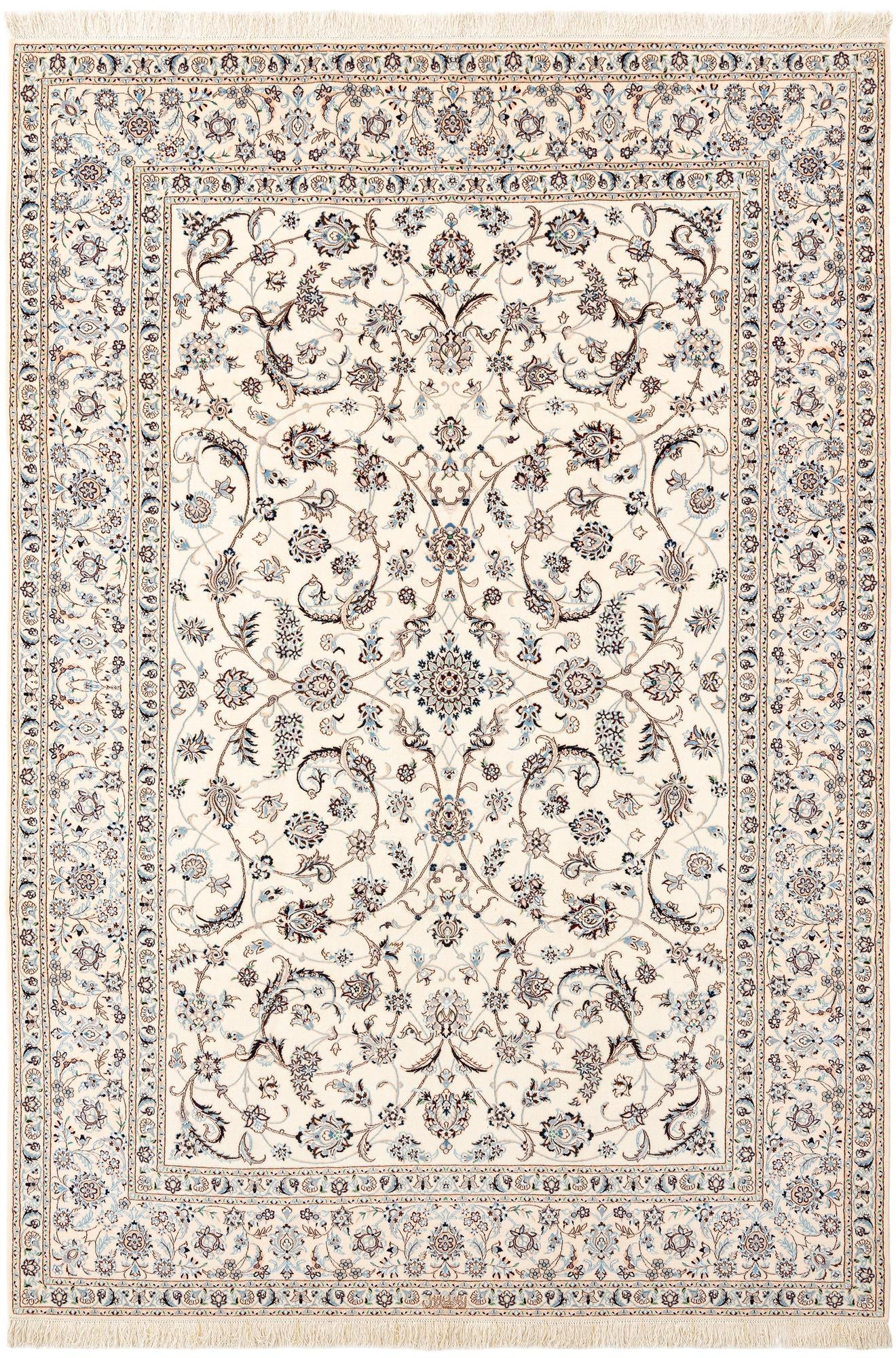 6' 9 x 9' 10 Hand Knotted Nain Rug
