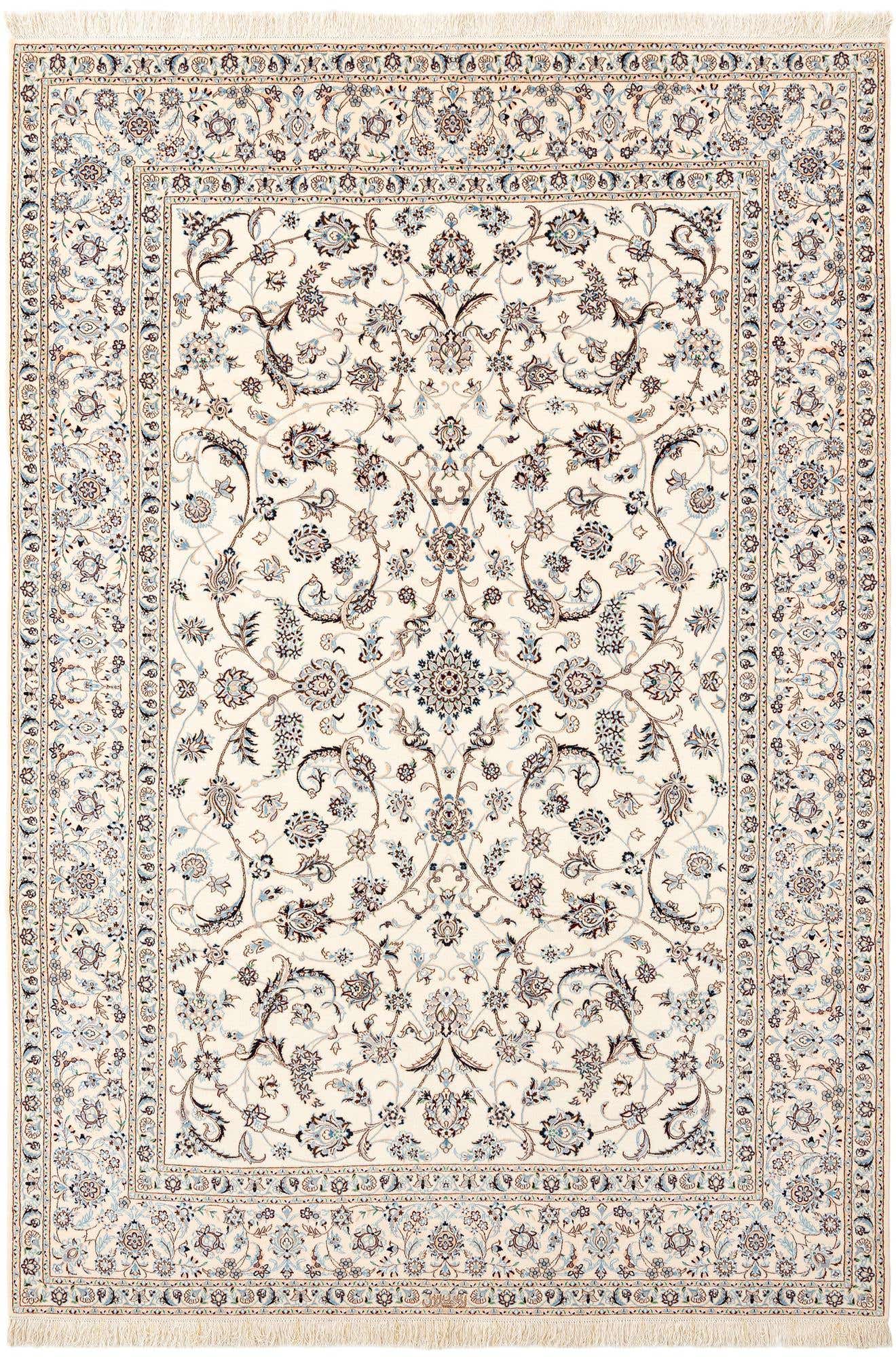 6' 9 x 9' 10 Hand Knotted Nain Rug