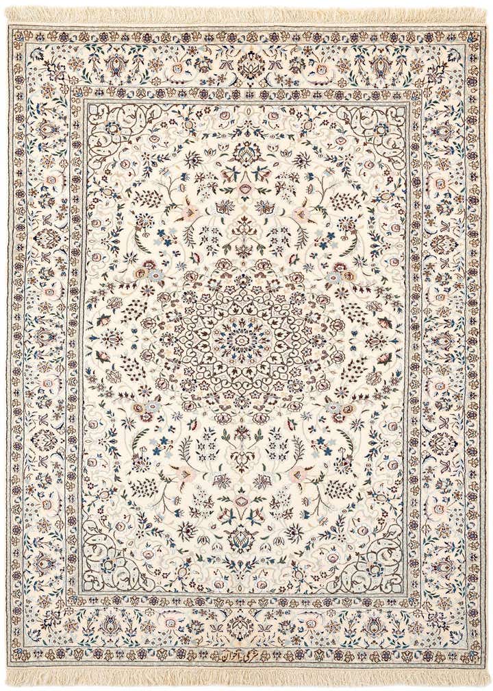 4' 4 x 7' Hand Knotted Nain Rug