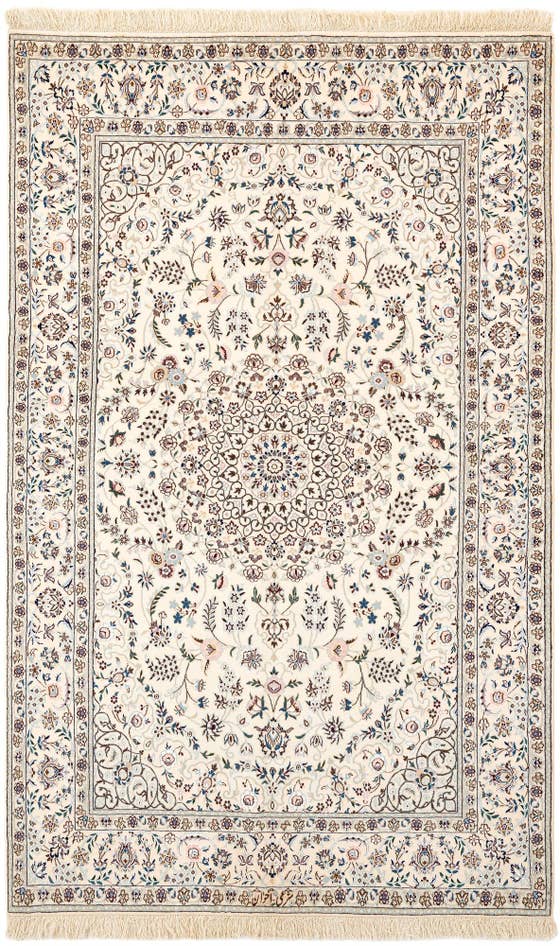 Detail image of 4' 4 x 7' Hand Knotted Nain Rug