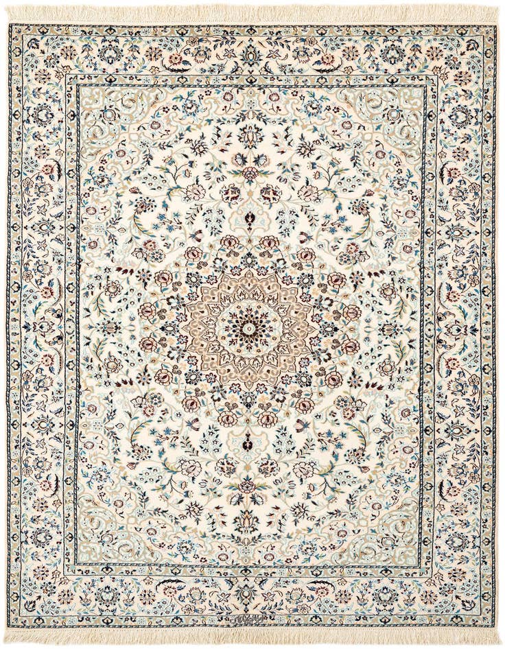 Detail image of 4' 4 x 6' 8 Hand Knotted Nain Rug