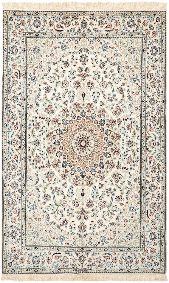Detail image of 4' 4 x 6' 8 Hand Knotted Nain Rug