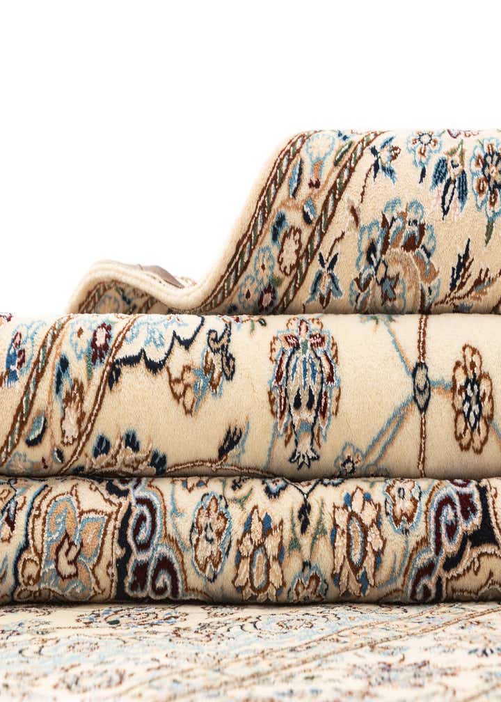 4' 6 x 7' 1 Hand Knotted Nain Rug